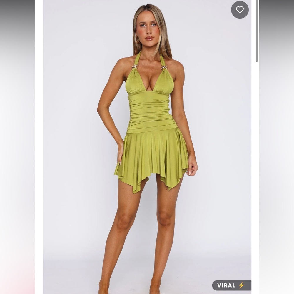 WhiteFox Mini green dress